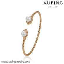 51773 bijoux xuping Bracelet plaqué or 18 carats élégant Double perle